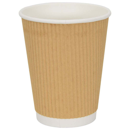 Pappbecher 500 Stk. 12oz 300ml Braun