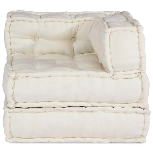 Pouf Modular Creme 70x70x54 cm Stoff
