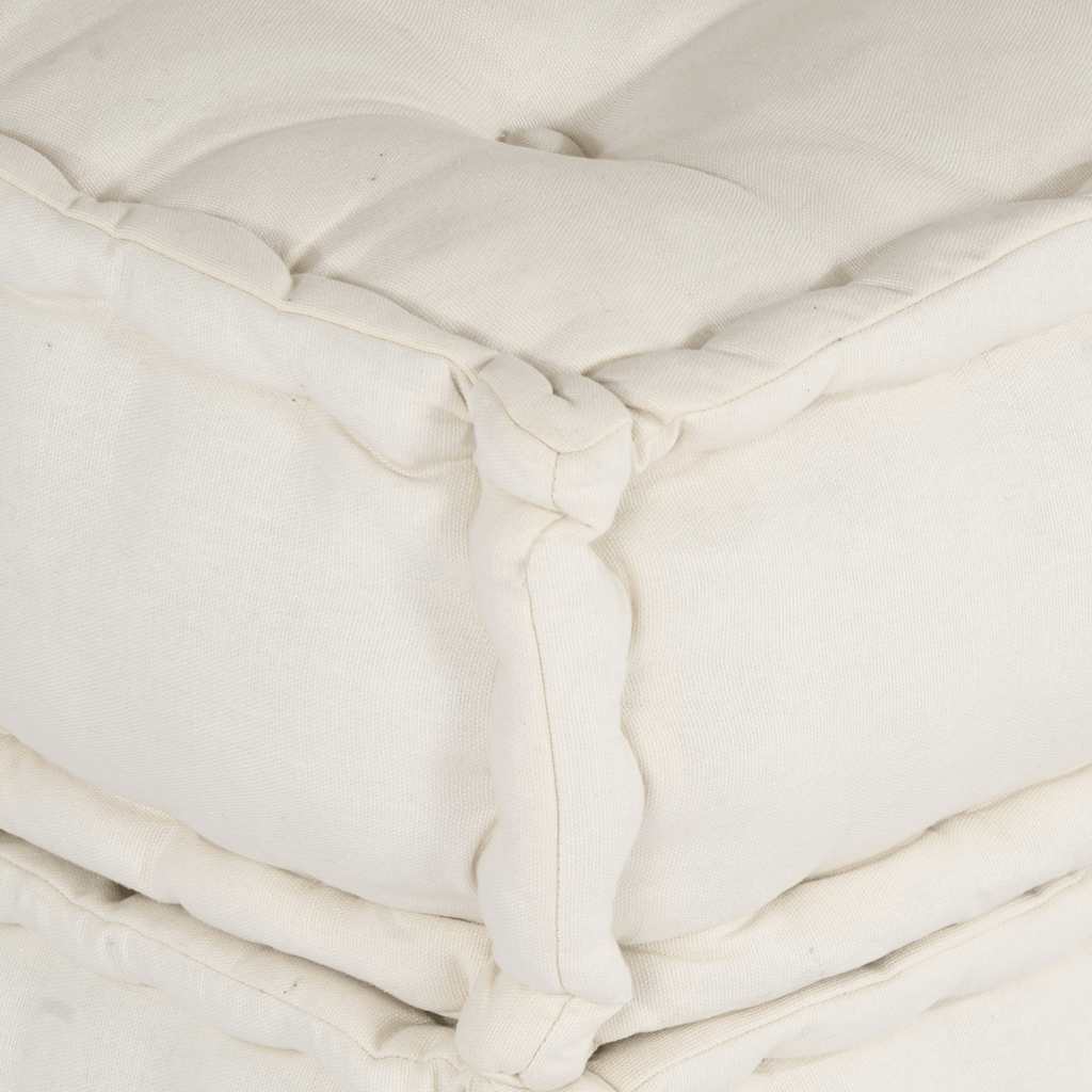 Pouf Modular Creme 70x70x54 cm Stoff