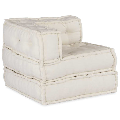 Pouf Modular Creme 70x70x54 cm Stoff