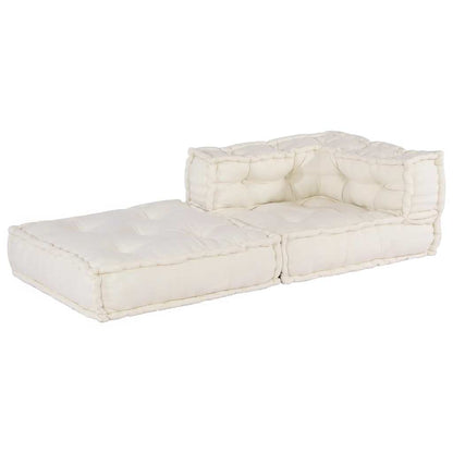 Pouf Modular Creme 70x70x54 cm Stoff