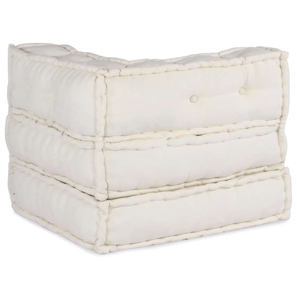 Pouf Modular Creme 70x70x54 cm Stoff