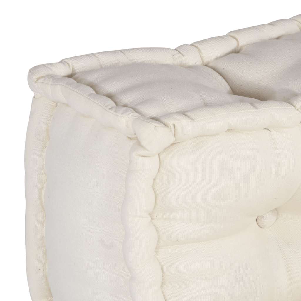 Pouf Modular Creme 70x70x54 cm Stoff