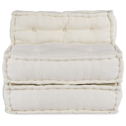Pouf Modular Creme 70x70x54 cm Stoff