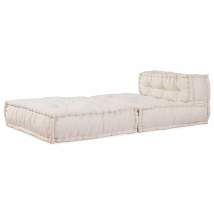 Pouf Modular Creme 70x70x54 cm Stoff