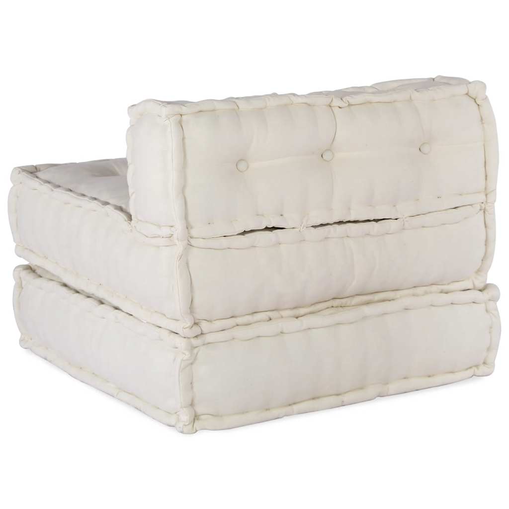 Pouf Modular Creme 70x70x54 cm Stoff