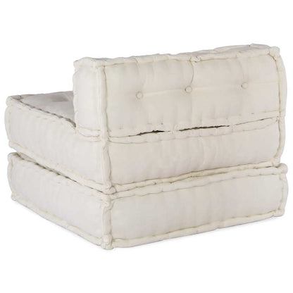 Pouf Modular Creme 70x70x54 cm Stoff