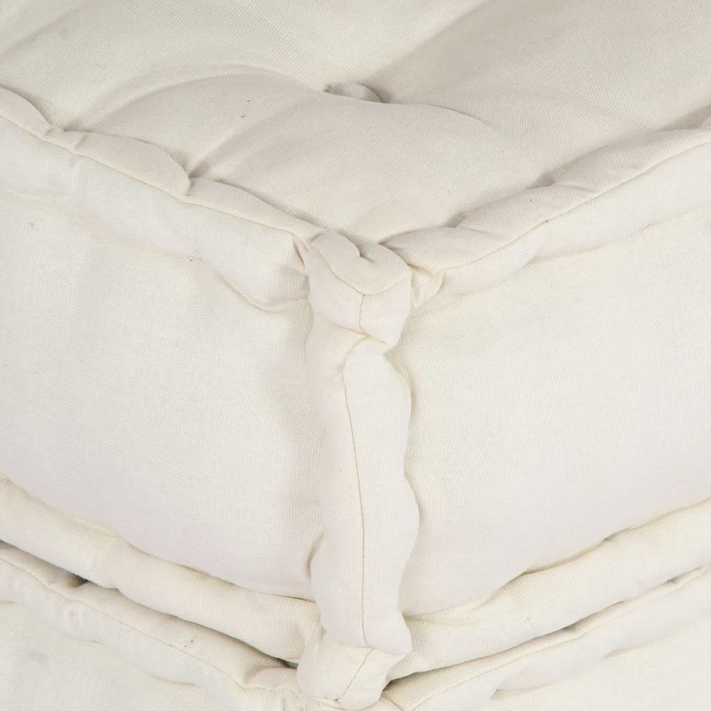Pouf Modular Creme 70x70x54 cm Stoff