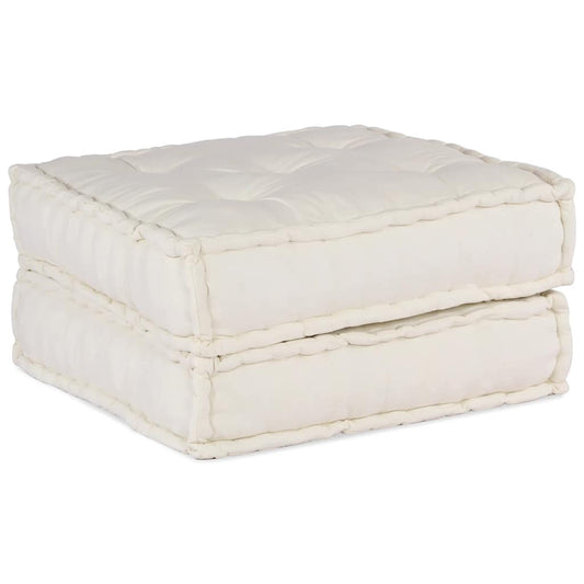 Pouf Modular Creme 70x70x36 cm Stoff
