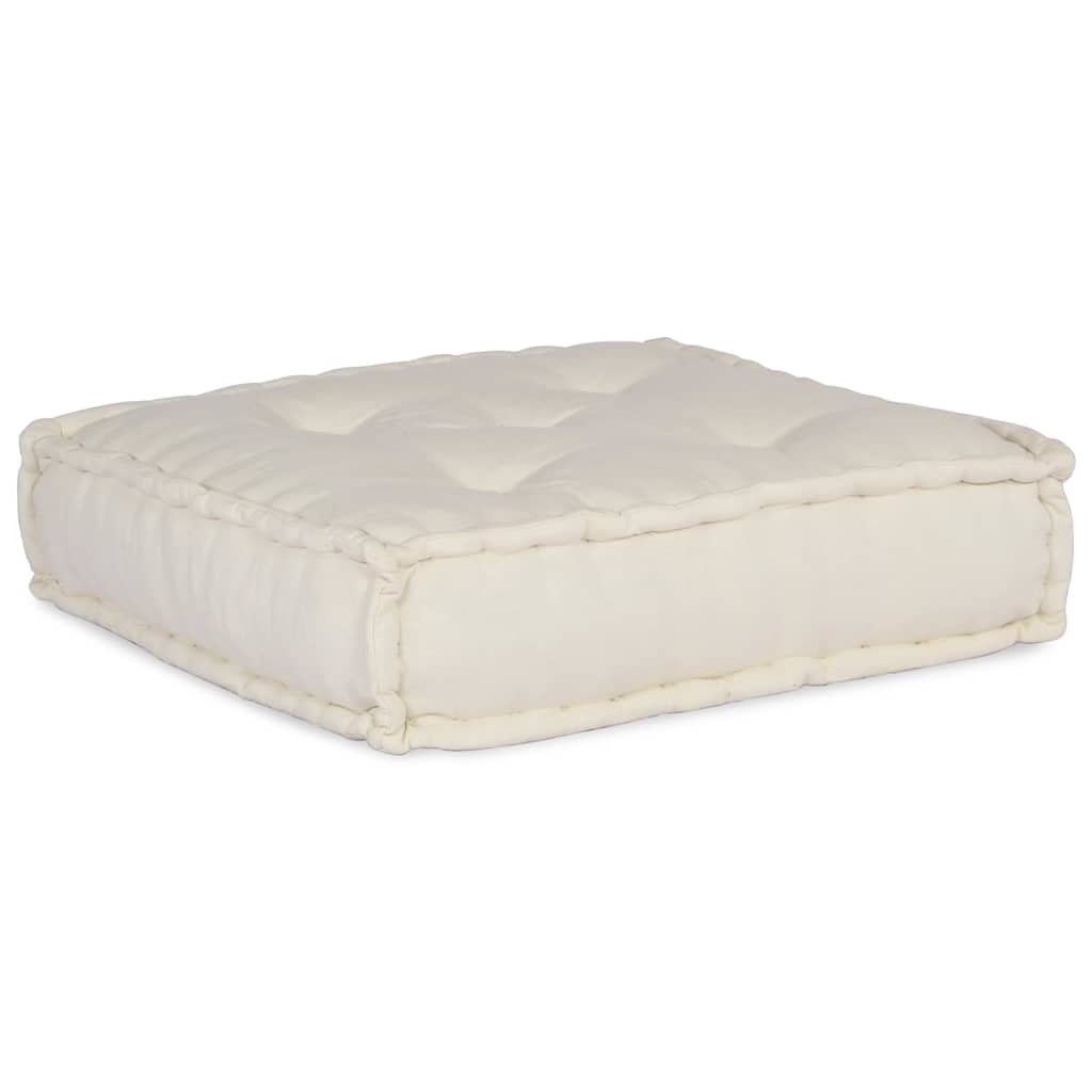 Pouf Modular Creme 70x70x36 cm Stoff