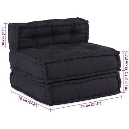 Pouf Modular Anthrazit 70x70x54 cm Stoff