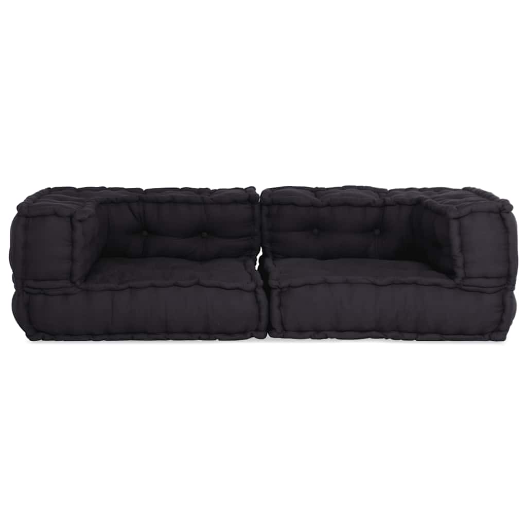 Pouf Modular Anthrazit 140x70x36 cm Stoff