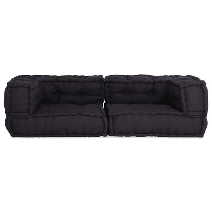 Pouf Modular Anthrazit 140x70x36 cm Stoff