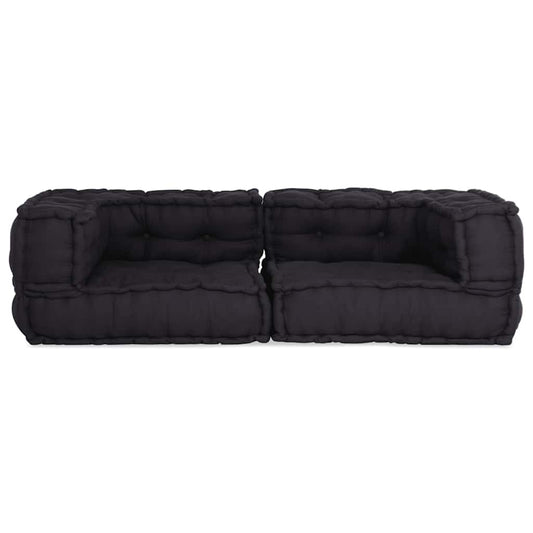 Pouf Modular Anthrazit 140x70x36 cm Stoff