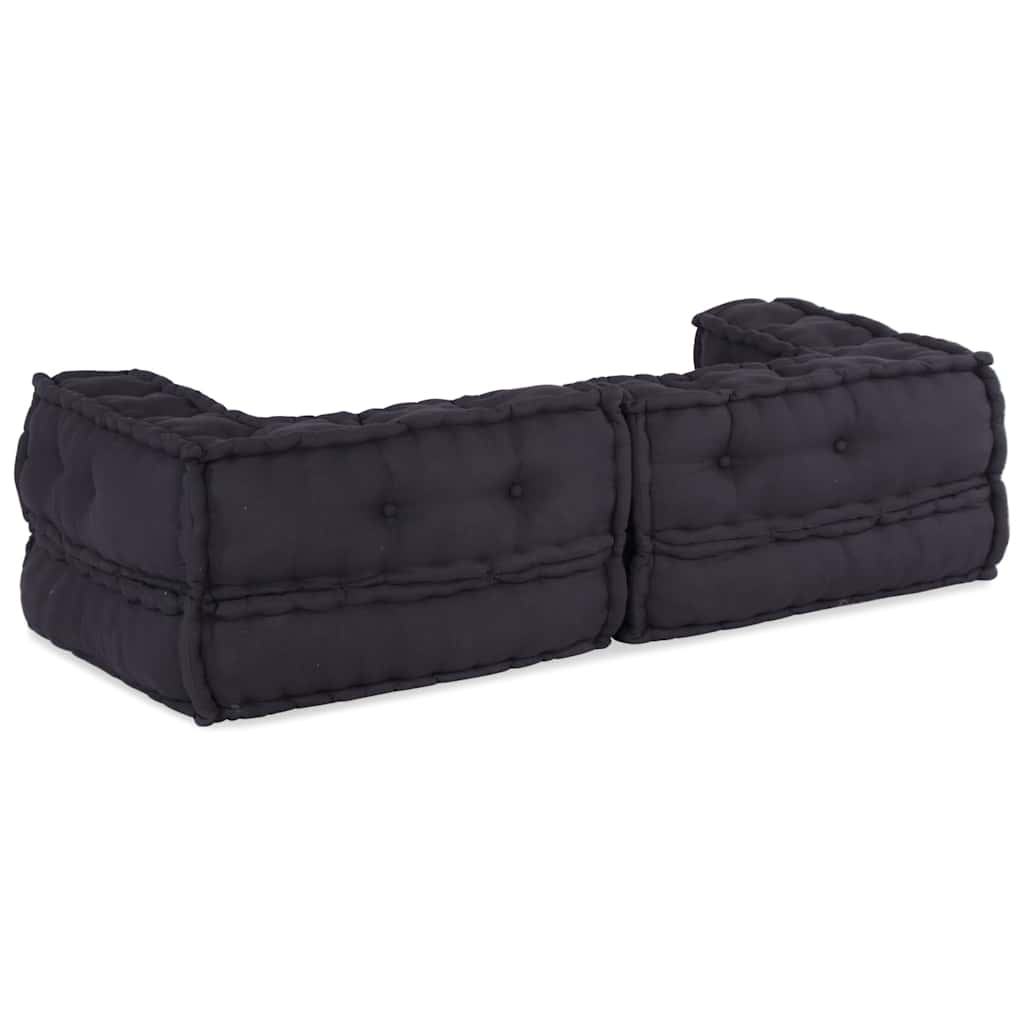 Pouf Modular Anthrazit 140x70x36 cm Stoff