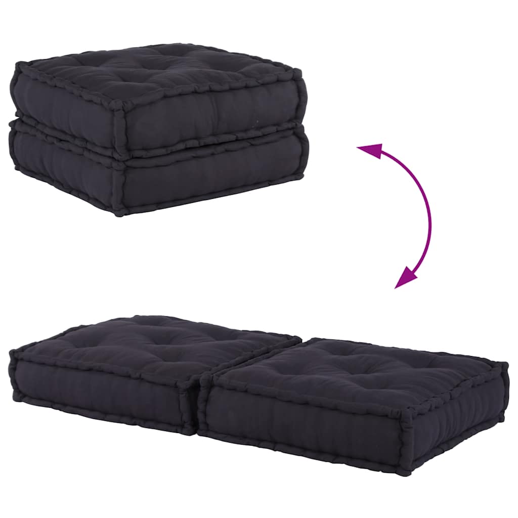 Pouf Modular Anthrazit 140x70x36 cm Stoff