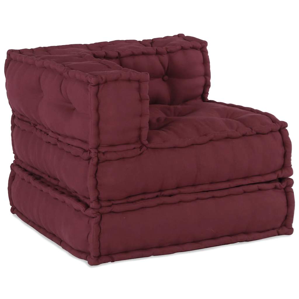 Pouf Modular Kastanienbraun 70x70x54 cm Stoff