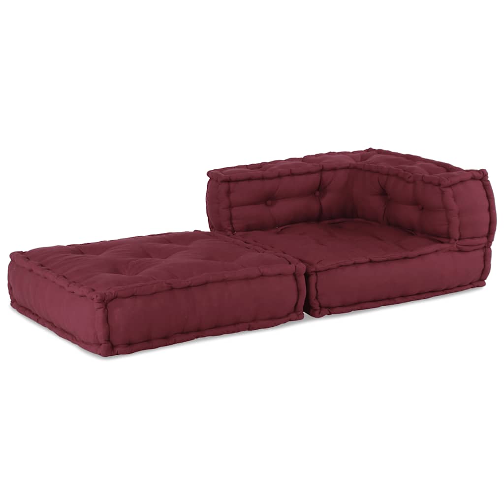 Pouf Modular Kastanienbraun 70x70x54 cm Stoff