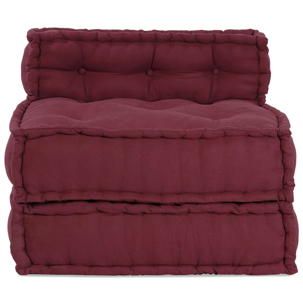 Pouf Modular Kastanienbraun 70x70x54 cm Stoff