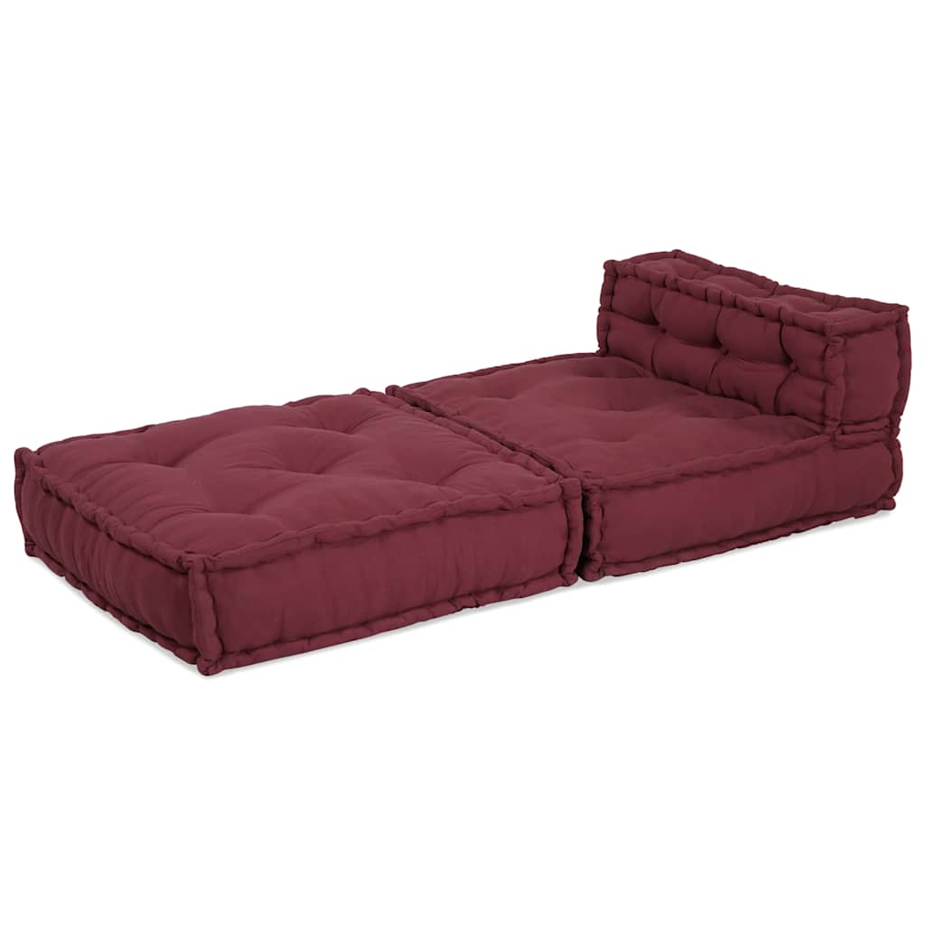 Pouf Modular Kastanienbraun 70x70x54 cm Stoff