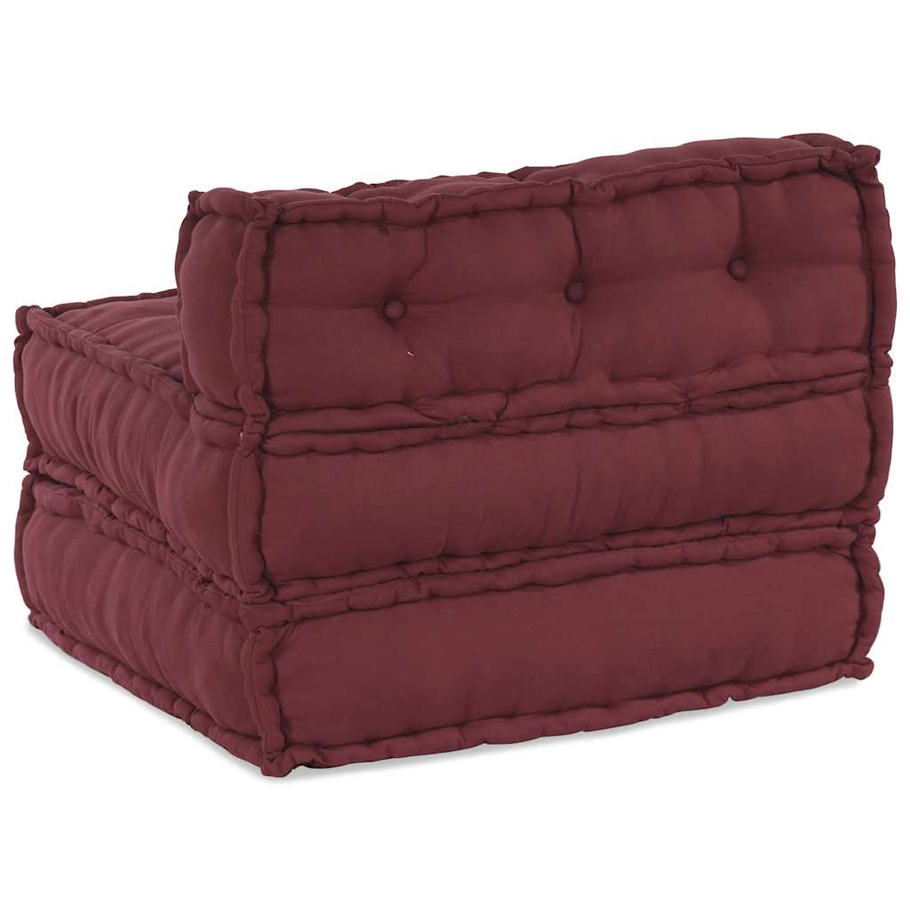 Pouf Modular Kastanienbraun 70x70x54 cm Stoff