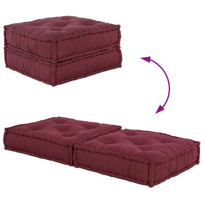 Pouf Modular Kastanienbraun 70x70x36 cm Stoff