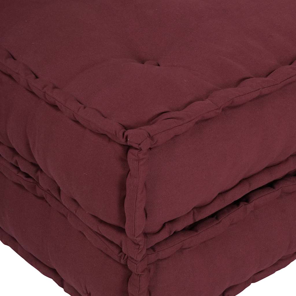 Pouf Modular Kastanienbraun 70x70x36 cm Stoff