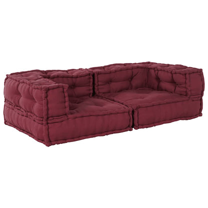 Pouf Modular Kastanienbraun 140x70x36 cm Stoff