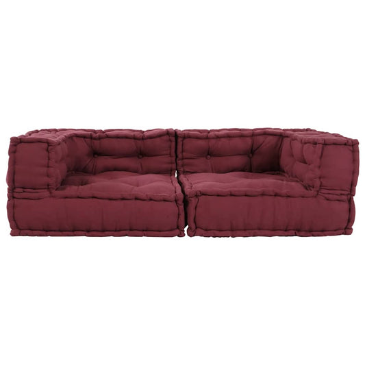 Pouf Modular Kastanienbraun 140x70x36 cm Stoff