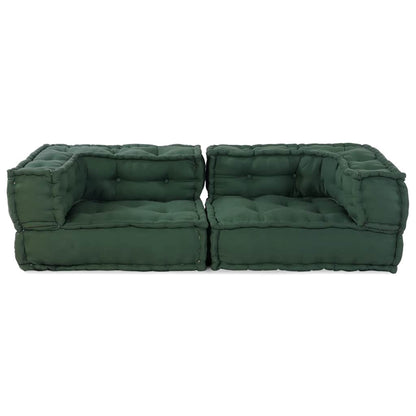 Pouf Modular Grün 140x70x36 cm Stoff