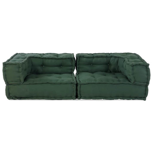 Pouf Modular Grün 140x70x36 cm Stoff