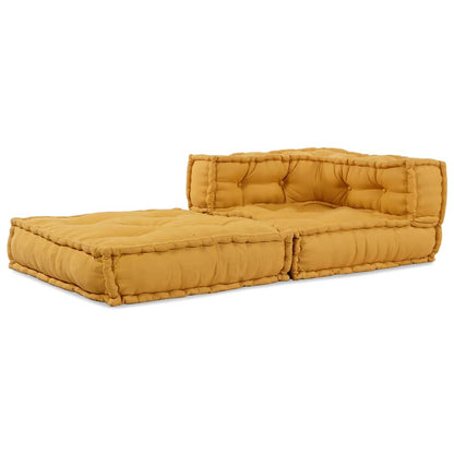 Pouf Modular Gelb 70x70x54 cm Stoff