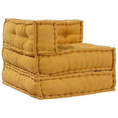 Pouf Modular Gelb 70x70x54 cm Stoff