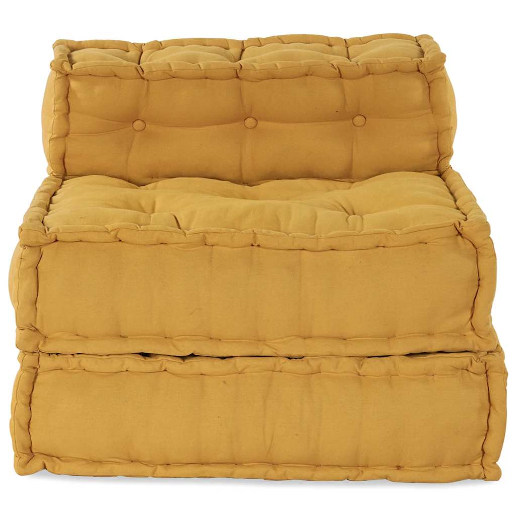 Pouf Modular Gelb 70x70x54 cm Stoff