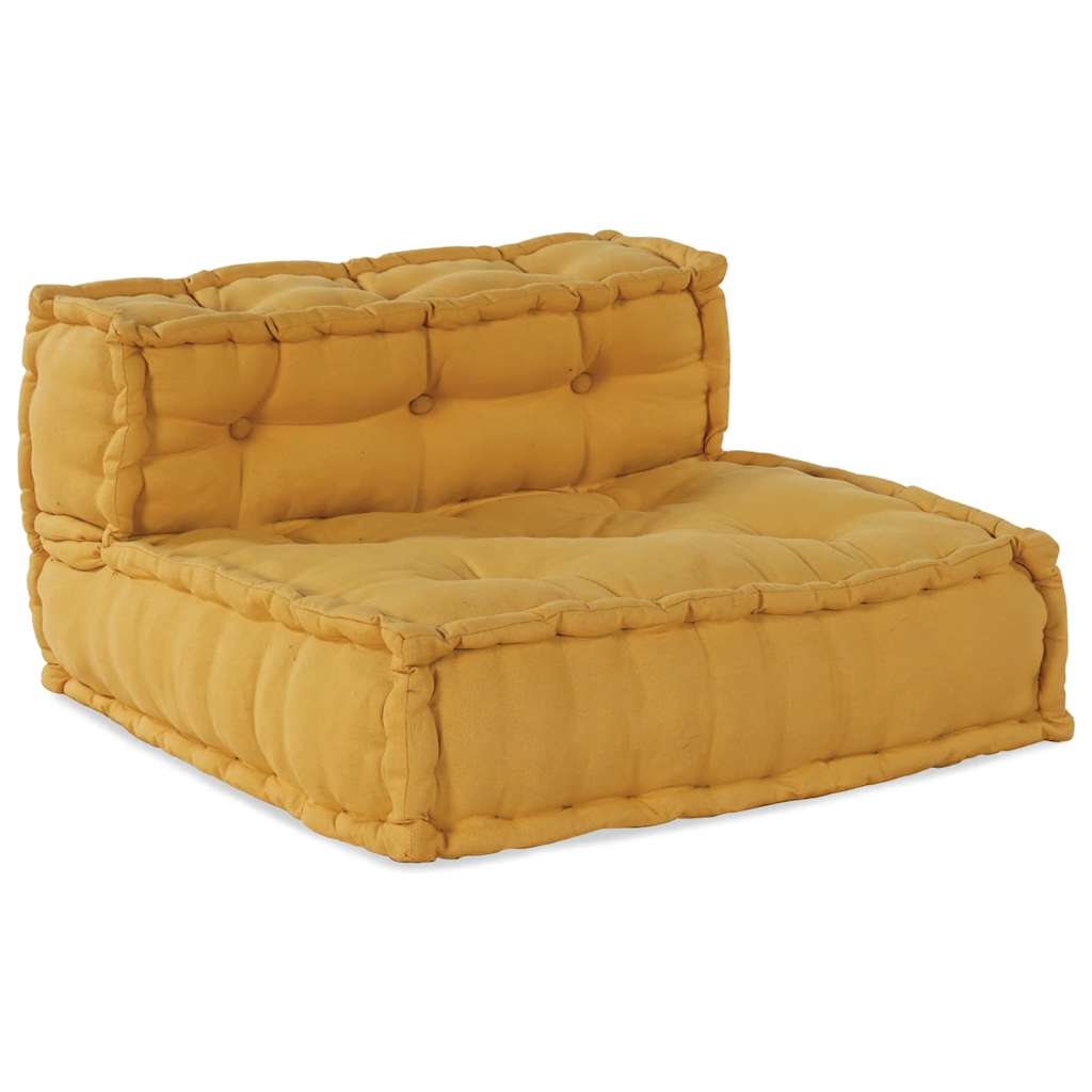 Pouf Modular Gelb 70x70x54 cm Stoff