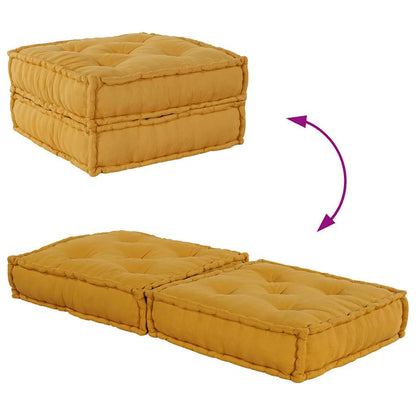 Pouf Modular Gelb 70x70x36 cm Stoff
