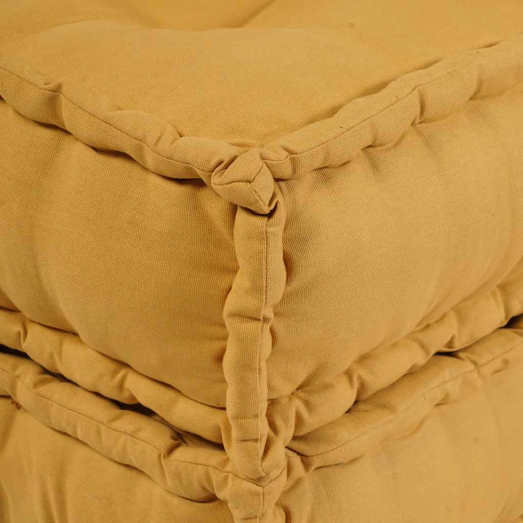Pouf Modular Gelb 70x70x36 cm Stoff