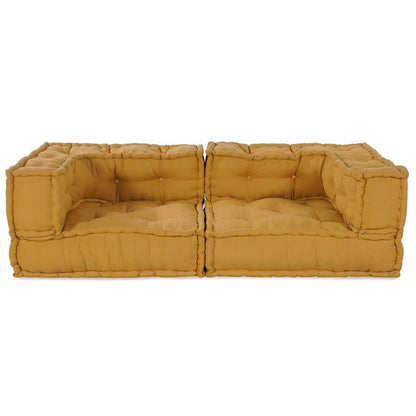Pouf Modular Gelb 140x70x36 cm Stoff