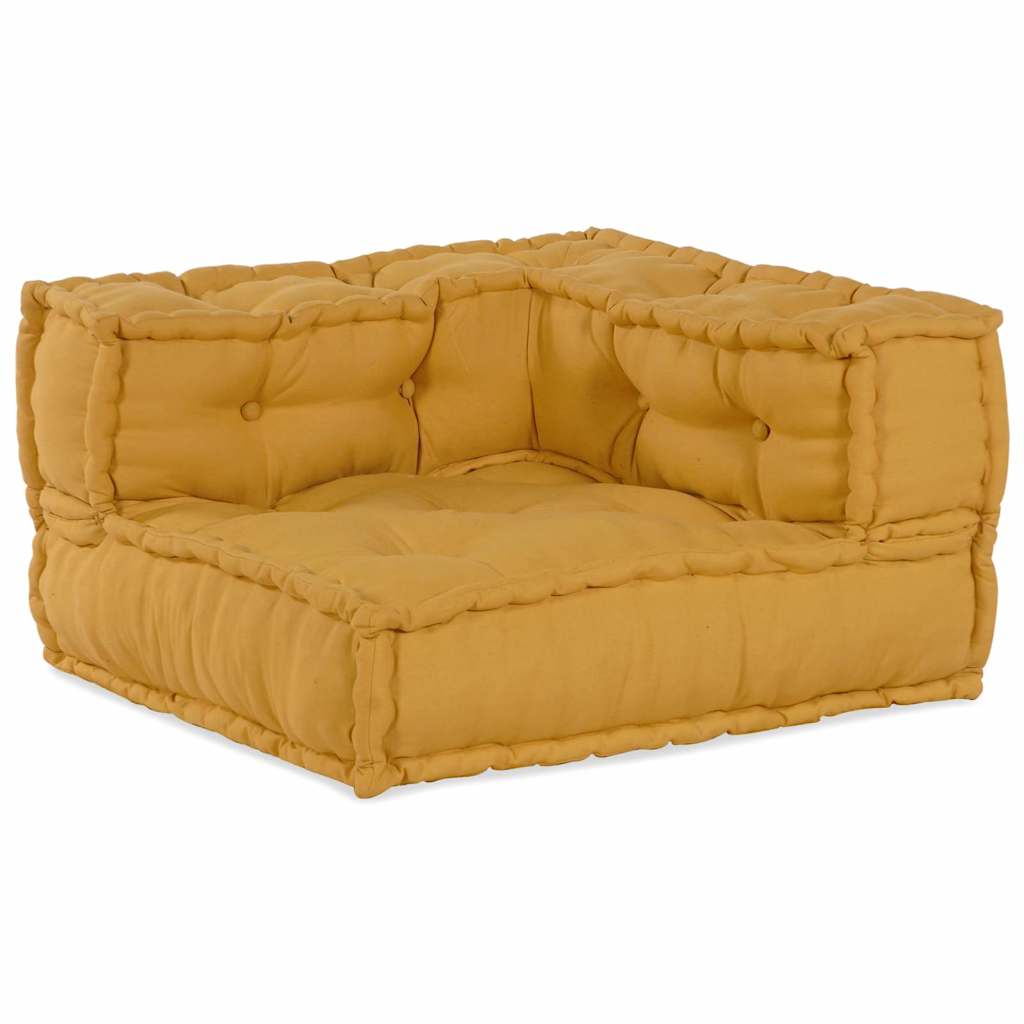 Pouf Modular Gelb 140x70x36 cm Stoff