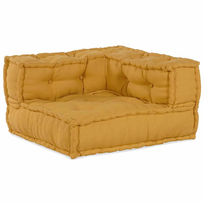 Pouf Modular Gelb 140x70x36 cm Stoff