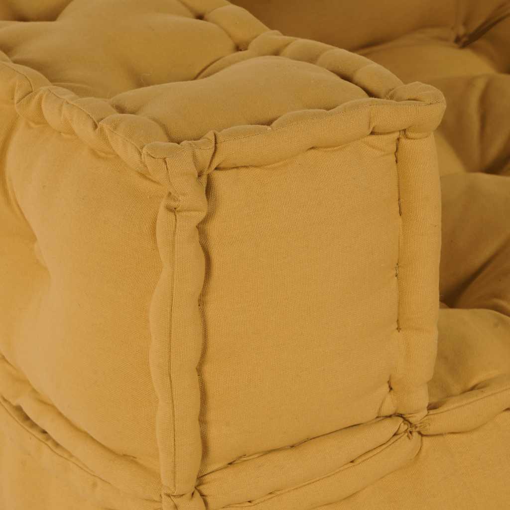 Pouf Modular Gelb 140x70x36 cm Stoff