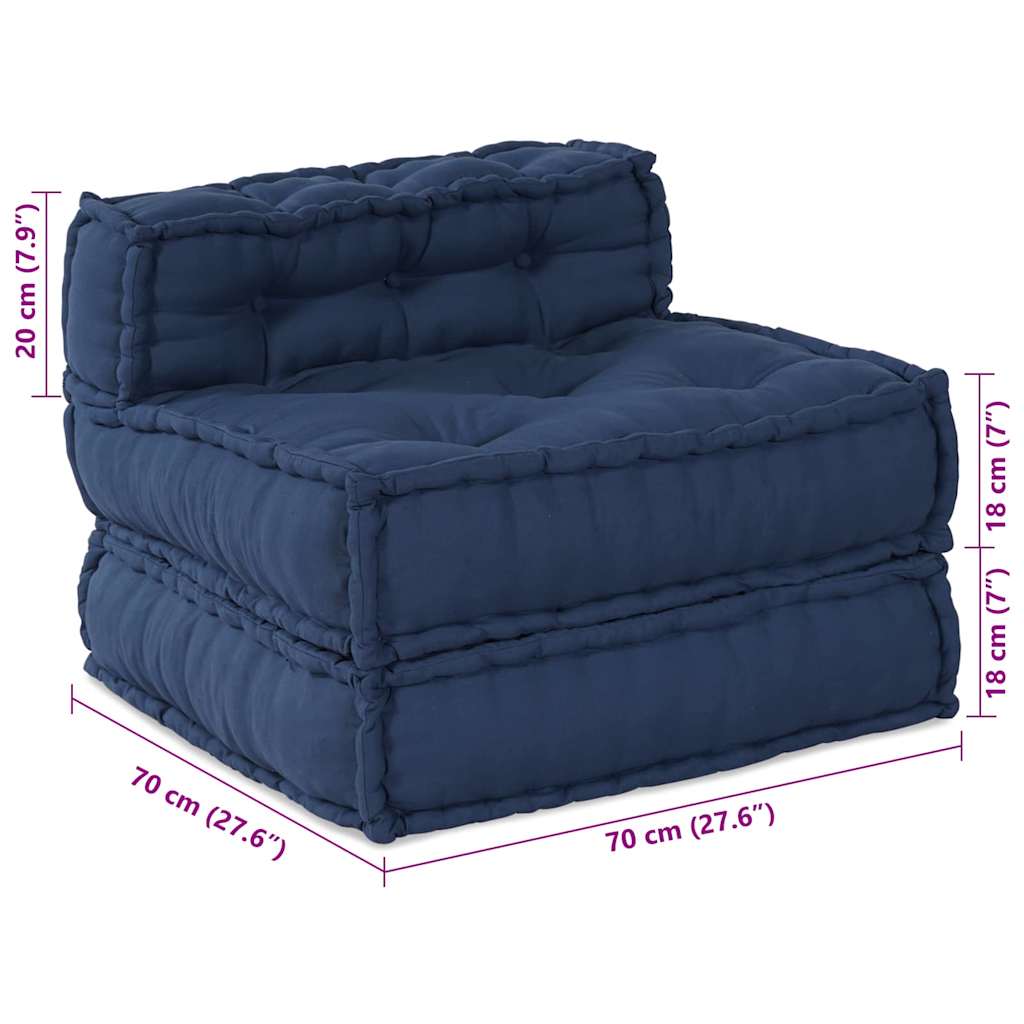 Kissen Blau 70 x 70 x 54 cm Polyester