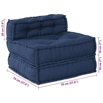 Kissen Blau 70 x 70 x 54 cm Polyester