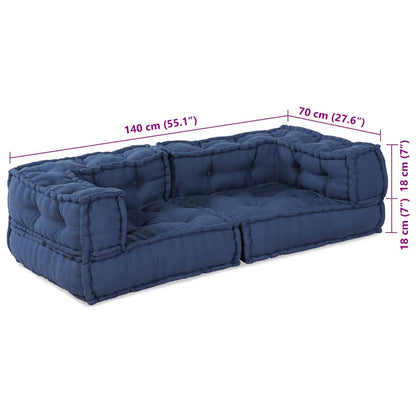 Kissen Blau 140 x 70 x 36 cm Polyester