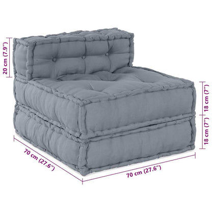Kissen Grau 70 x 70 x 54 cm Polyester