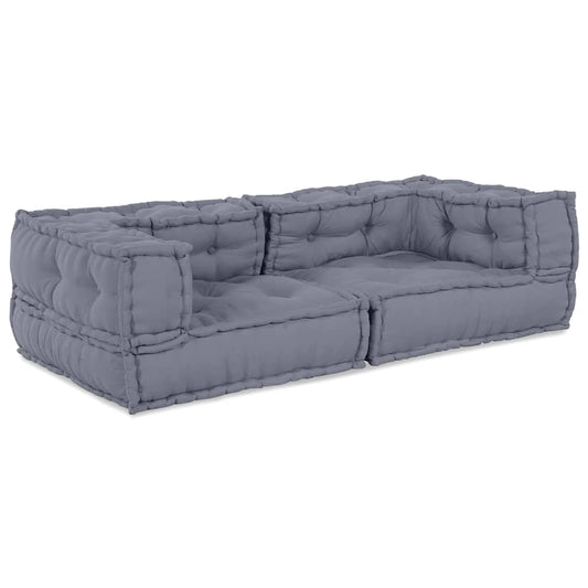 Modulares Sofa 3 pcs Grau 140 x 70 x 36 cm Stoff