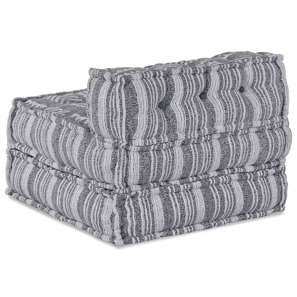 Pouffe Gestreift Grau 70 x 70 x 54 cm Stoff