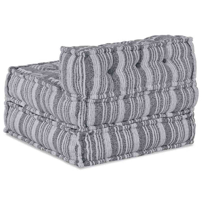 Pouffe Gestreift Grau 70 x 70 x 54 cm Stoff