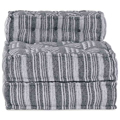 Pouffe Gestreift Grau 70 x 70 x 54 cm Stoff