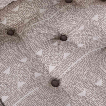 Pouffe Geometrisch Hellbraun 70 x 70 x 54 cm Stoff